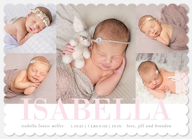 Fairest of Them All Baby Girl Birth Announcements