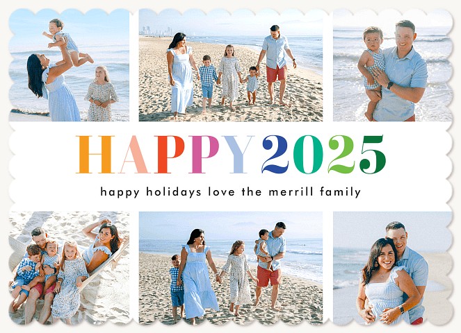 Cheery New Year Personalized Holiday Cards
