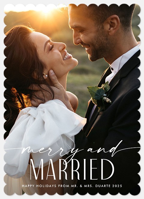 Merry Flourishes Newlywed Christmas Cards
