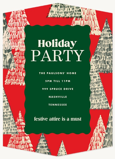 Holiday Grove Holiday Party Invitations