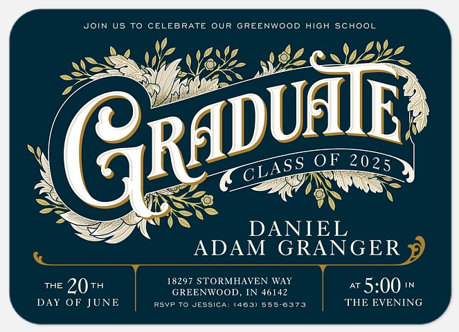 Nouveau Graduation Cards