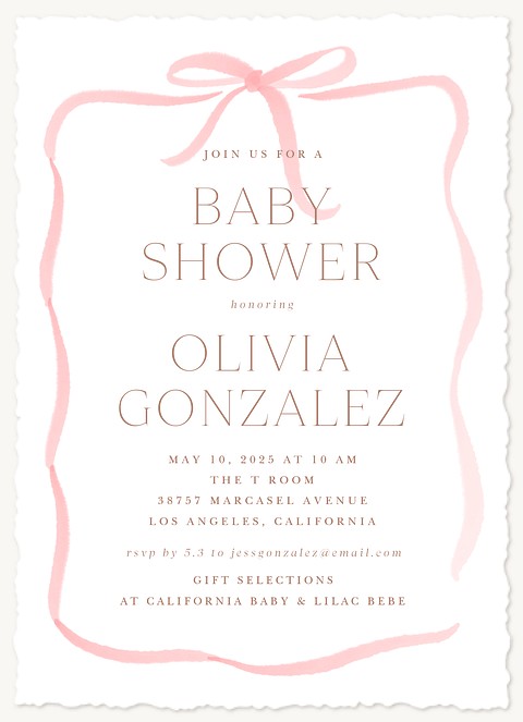 Sweetly Wrapped Baby Shower Invites