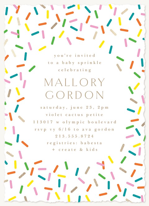 Sprinkles Baby Shower Invites