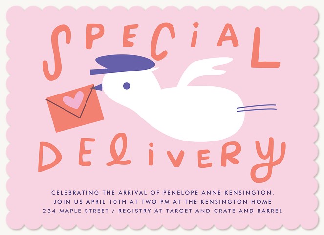 Special Delivery Baby Shower Invites