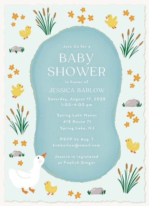 Duck Pond Baby Shower Invites