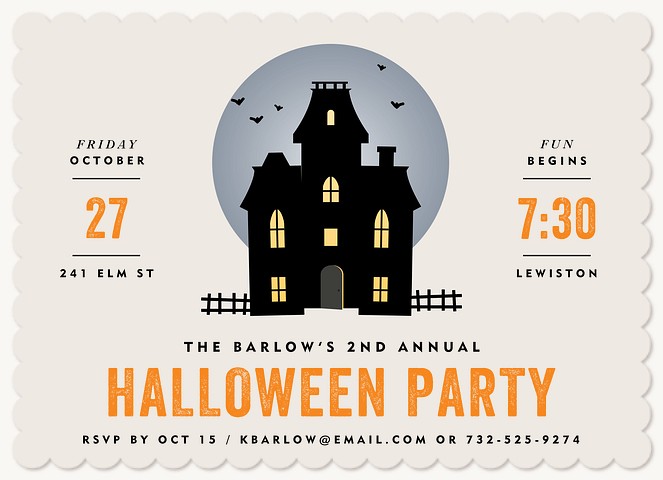 Spooky House Halloween Party Invitations