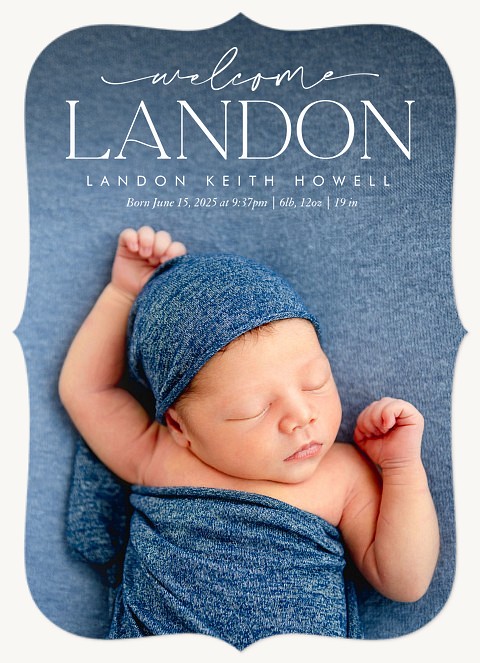 Modern Classic Baby Announcements