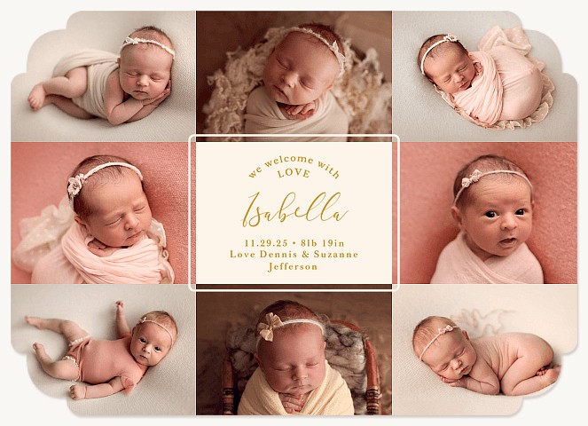 Framed With Photos Baby Announcements