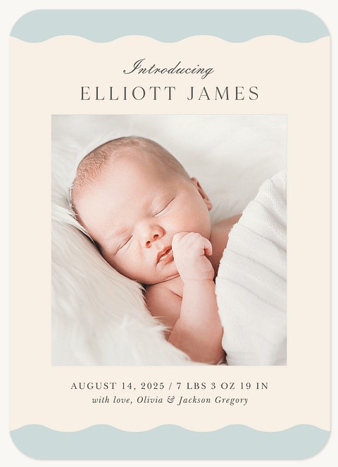 Pretty Scallop Baby Announcements