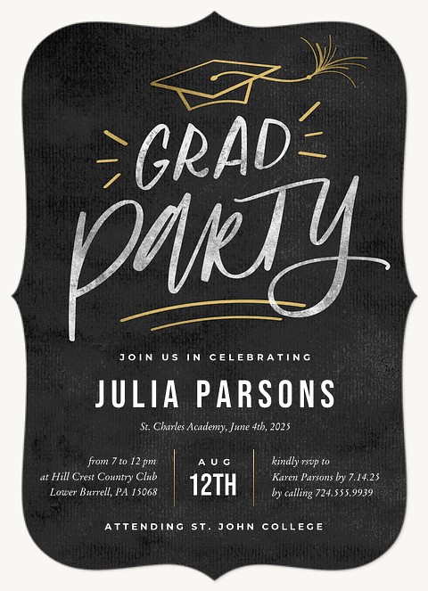 Lettered Party Graduation Cards