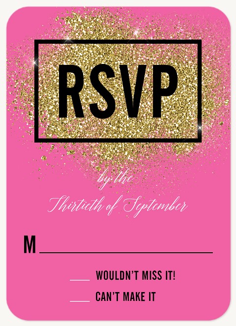 Sprinkled Glam Bat Mitzvah RSVP Cards
