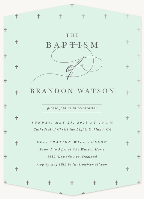Blessed Pattern Baptisms & Christening Invitations