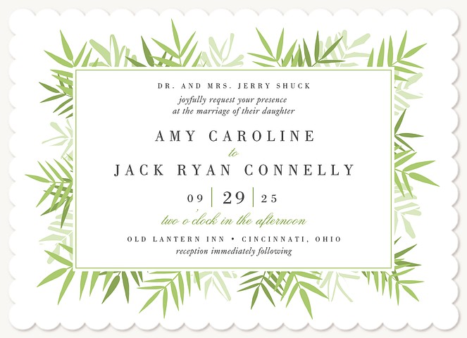 Modern Ferns Wedding Invitations