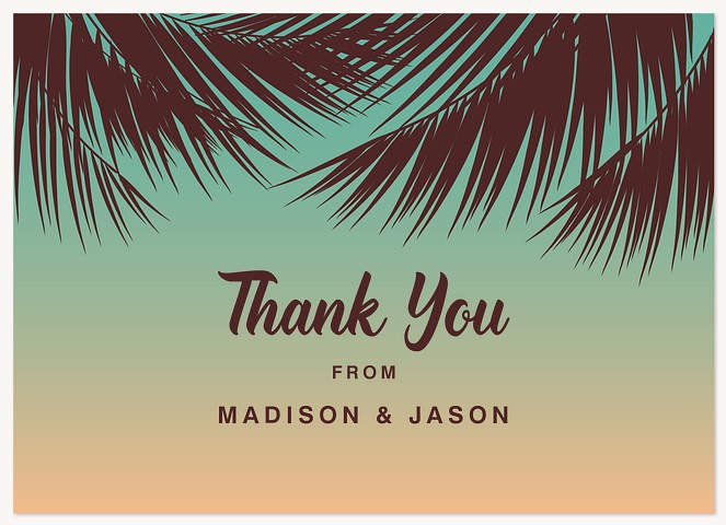 Sunset Palms Thank You Cards 