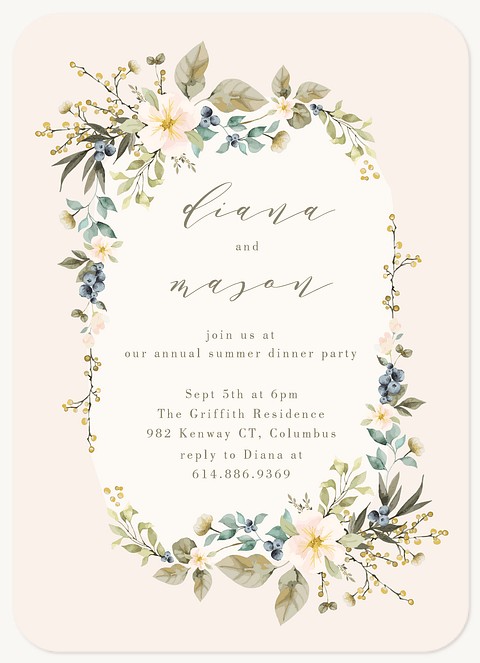 Wild Berries Summer Party Invitations