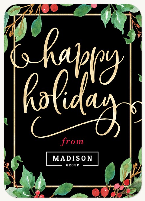 Classic Flourish Business Holiday Cards