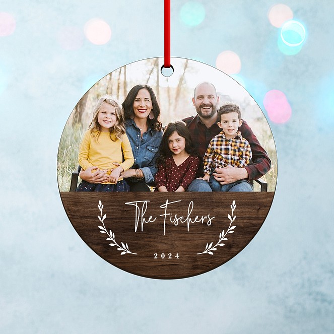 Rustic Holiday Personalized Ornaments