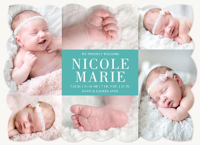 Classic Grid Baby Announcements