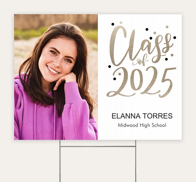 Confetti Commencement Custom Yard Signs