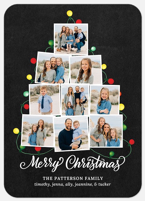 Christmas Tree Lights Holiday Photo Cards