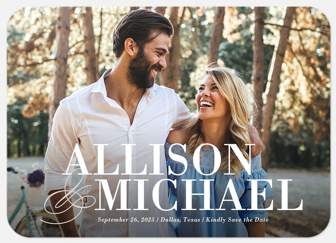 Serif Traditions Save the Date Photo Cards