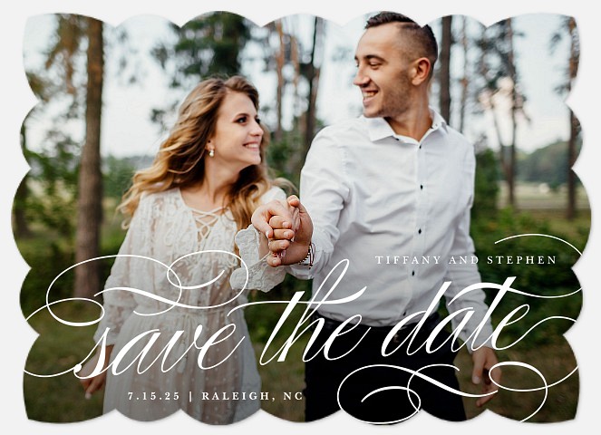 Ornamental Flourish Save the Date Photo Cards