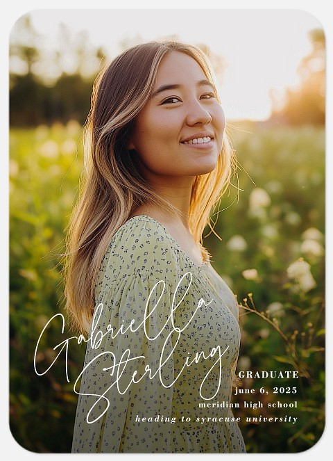 Side Script Graduation Cards