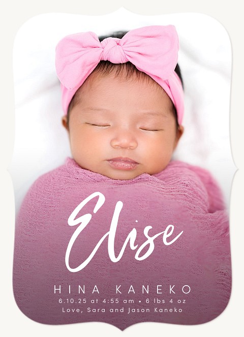 Painted Name Baby Announcements