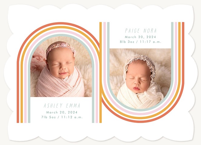 Double Rainbow Baby Announcements