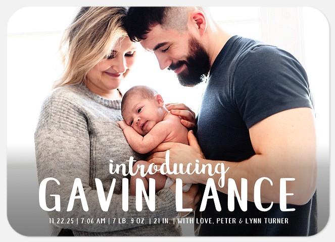 Big Debut Baby Birth Announcements