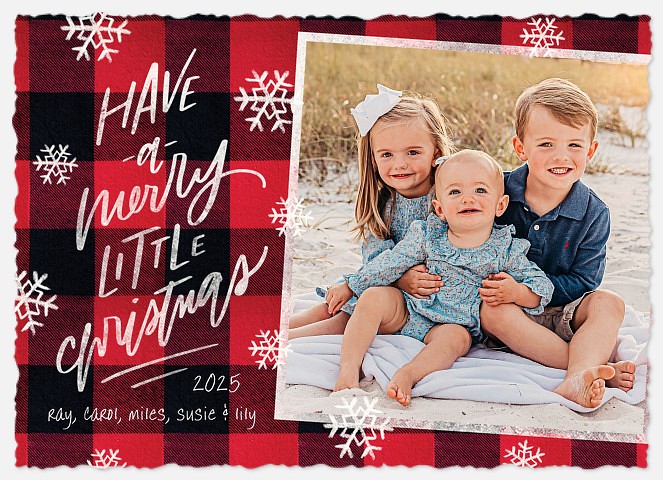 Plaid & Chalk Holiday Photo Cards