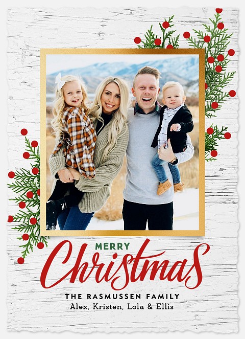 Rustic Springs Holiday Photo Cards