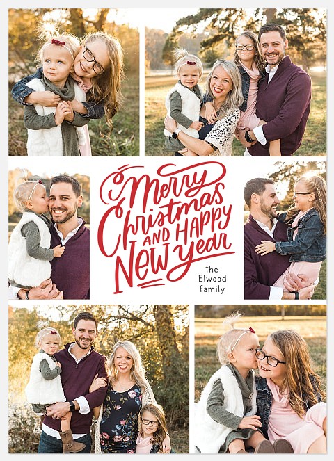 Holly Jolly Script Holiday Photo Cards