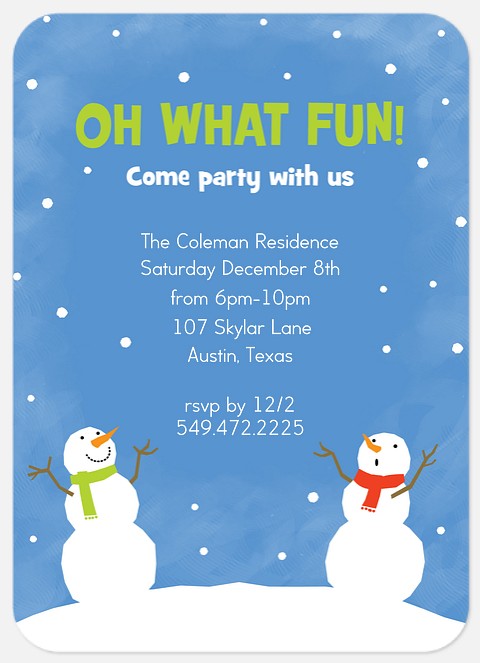 Wonderland Celebration  Holiday Party Invitations