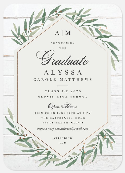 Geo Garden Graduation Cards