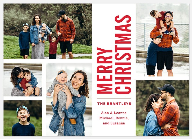 Modern Collage Holiday Photo Cards