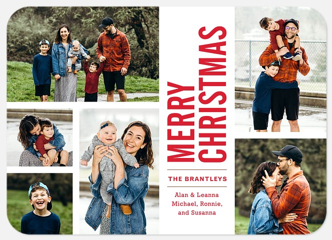 Modern Collage Holiday Photo Cards