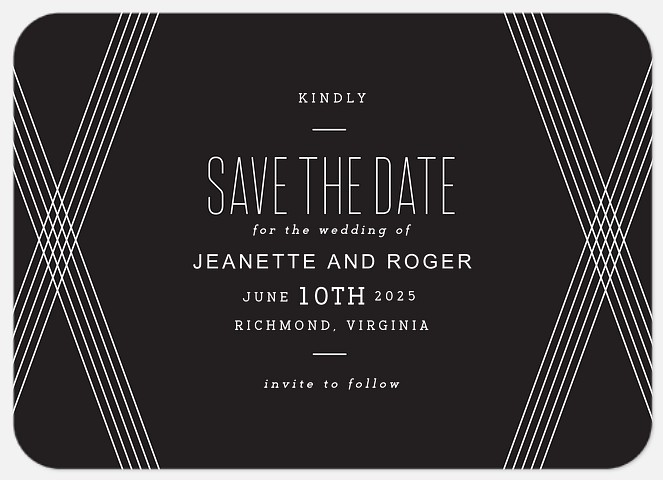 Stylish Ribbons Save the Date Photo Cards