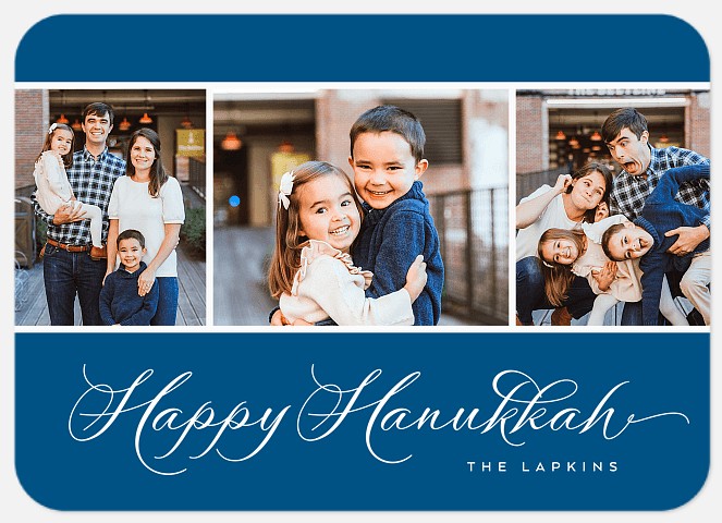 Trio of Light Hanukkah Photo Cards