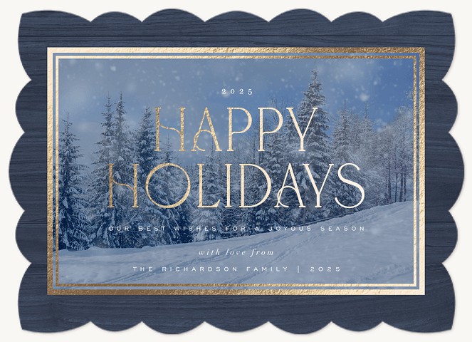 Frosted Snowscape Personalized Holiday Cards
