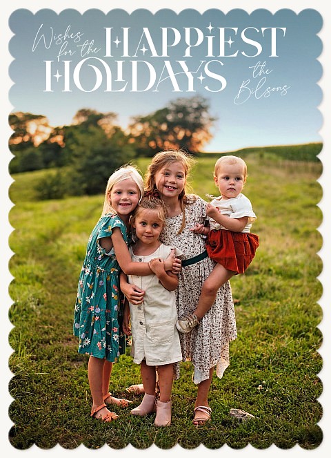 Starry Greeting Personalized Holiday Cards