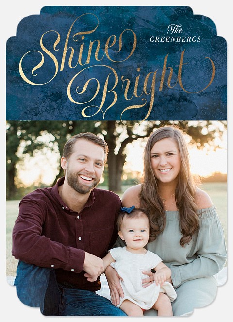 Golden Glow Hanukkah Photo Cards
