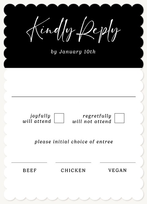 Lovely Script Wedding RSVP Cards