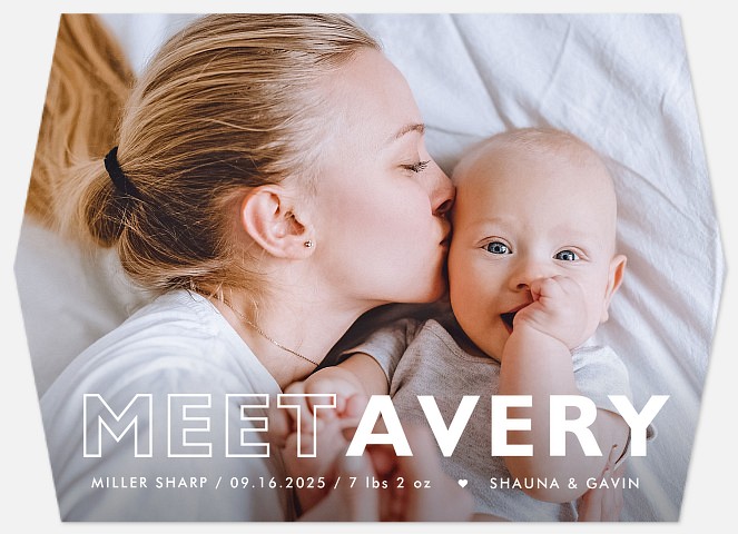 Meet Me Baby Birth Announcements