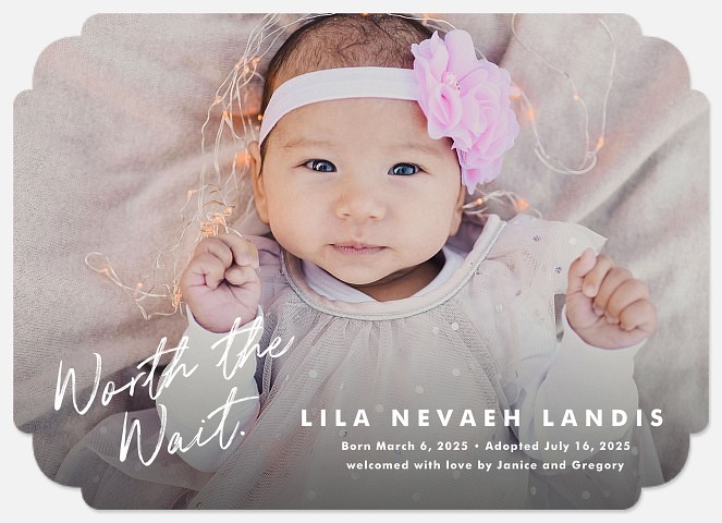 Worth It Baby Birth Announcements