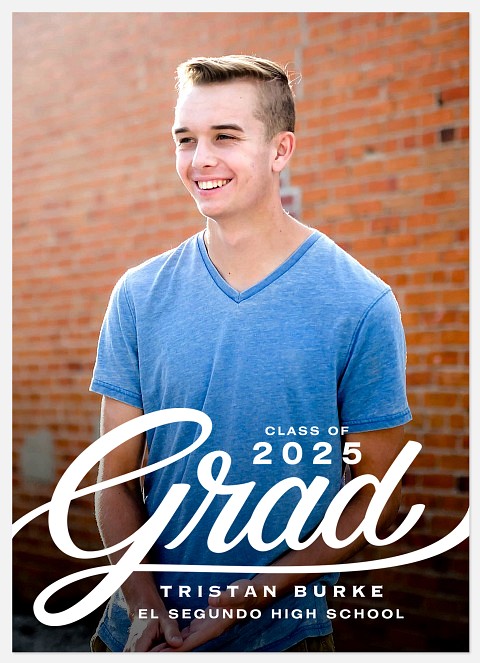 Letterman Script Graduation Cards