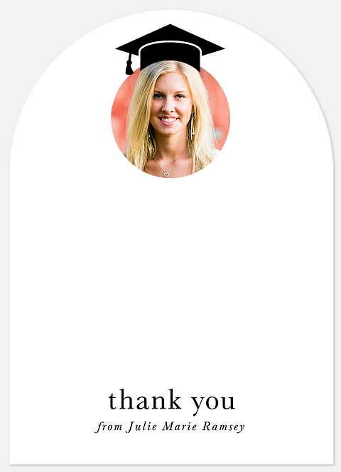 Mortarboard Cutout Thank You Cards 