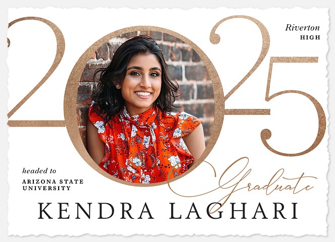 Shimmering Number Graduation Cards