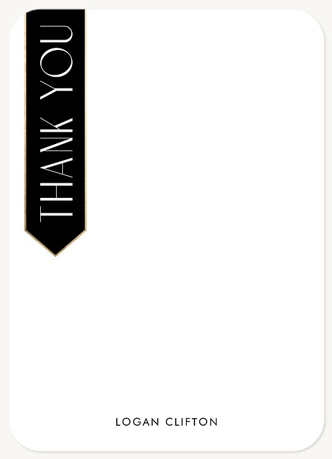 Side Pennant Thank You Cards 
