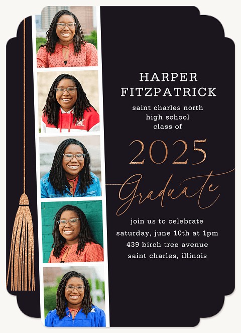 Side Tassel Graduation Cards